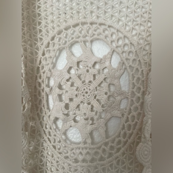 Beige Knit Tassel Cardigan - Picture 3 of 3